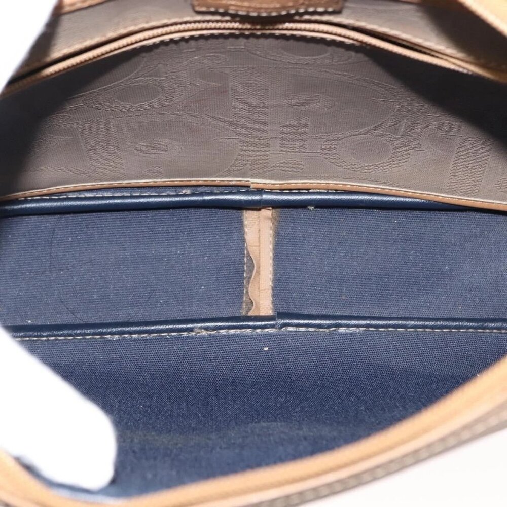 Christian Dior Trotter Canvas Shoulder Bag Beige Gold Auth ep11416 - Picture 11 of 16
